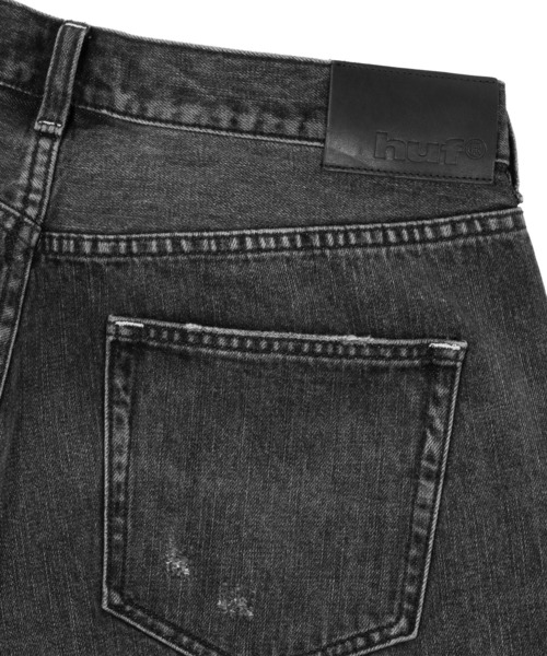 HUF(ハフ)の「EXPRESSION REPAIR DENIM PANT(デニムパンツ・メンズ・ブラック/ライトインディゴブルー・28/30/32/34/36)」の6枚目の写真