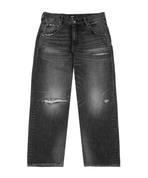 HUF(ハフ)の「EXPRESSION REPAIR DENIM PANT(デニムパンツ・メンズ・ブラック/ライトインディゴブルー・28/30/32/34/36)」の13枚目の写真