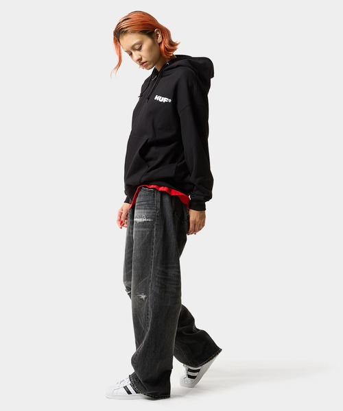 HUF(ハフ)の「EXPRESSION REPAIR DENIM PANT(デニムパンツ・メンズ・ブラック/ライトインディゴブルー・28/30/32/34/36)」の18枚目の写真