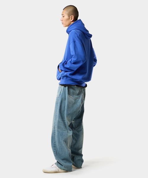 HUF(ハフ)の「EXPRESSION REPAIR DENIM PANT(デニムパンツ・メンズ・ブラック/ライトインディゴブルー・28/30/32/34/36)」の15枚目の写真