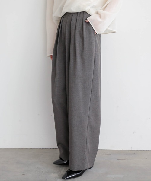 for/c（フォーシー）の「[セットアップ対応]チドリ4タックパンツ【サスティナブル】（スラックス・レディース・ブラック×カーキ/ホワイト×ブラウン/ブラック×ホワイト・L/M/PM/TM/LL）」の11枚目の写真