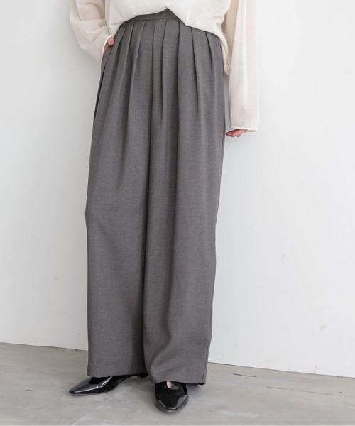 for/c（フォーシー）の「[セットアップ対応]チドリ4タックパンツ【サスティナブル】（スラックス・レディース・ブラック×カーキ/ホワイト×ブラウン/ブラック×ホワイト・L/M/PM/TM/LL）」の13枚目の写真