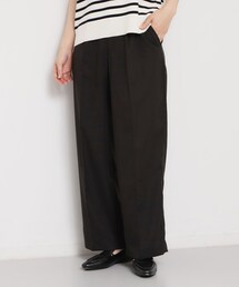 THE SHOP TK | 【XS-XL/洗える】オン・オフ問わずきれいに決まる 麻調ワイドパンツ(その他パンツ)
