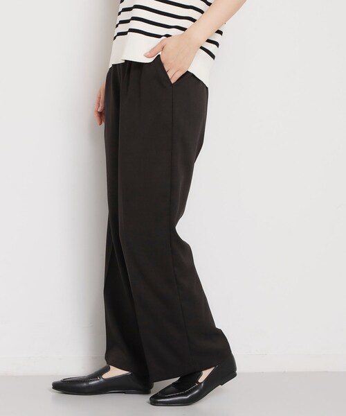 THE SHOP TK （ザ ショップ ティーケー ）の「【XS-XL/洗える】オン・オフ問わずきれいに決まる 麻調ワイドパンツ（その他パンツ・レディース・ブラウン系その他/ブラック/ライトベージュ・12/11/10/14/13）」の21枚目の写真