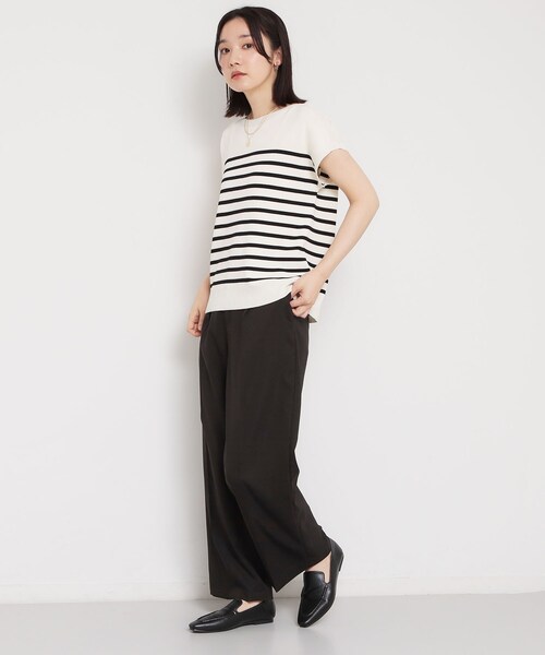 THE SHOP TK （ザ ショップ ティーケー ）の「【XS-XL/洗える】オン・オフ問わずきれいに決まる 麻調ワイドパンツ（その他パンツ・レディース・ブラウン系その他/ブラック/ライトベージュ・12/11/10/14/13）」の20枚目の写真