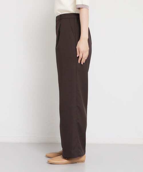 THE SHOP TK （ザ ショップ ティーケー ）の「【XS-XL/洗える】オン・オフ問わずきれいに決まる 麻調ワイドパンツ（その他パンツ・レディース・ブラウン系その他/ブラック/ライトベージュ・12/11/10/14/13）」の9枚目の写真