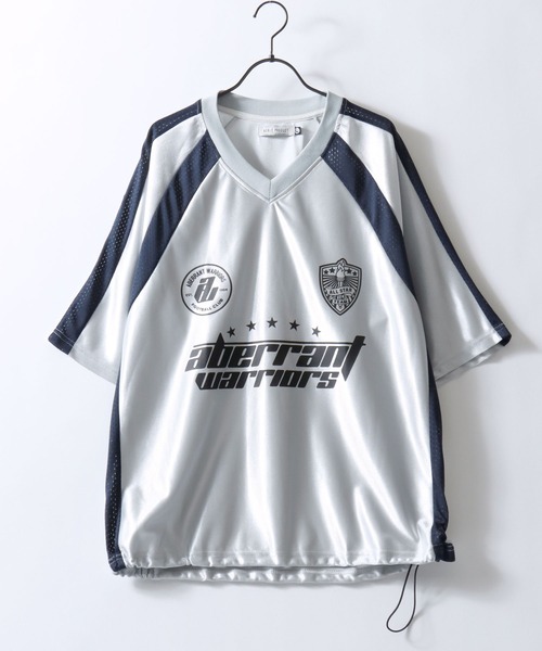 SITRY(シトリー)の「Game Shirt/オーバーサイズ ドローコード ブロークコア ユニフォーム ゲームシャツ 半袖Tシャツ(Tシャツ/カットソー・メンズ・ブラック/グリーン/ライトグレー・M/L)」の6枚目の写真