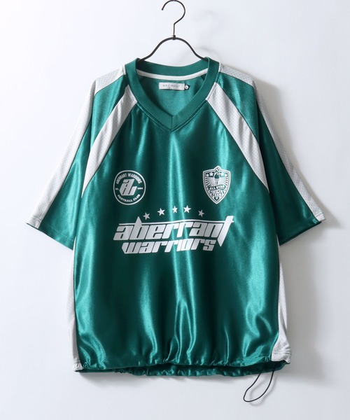 SITRY(シトリー)の「Game Shirt/オーバーサイズ ドローコード ブロークコア ユニフォーム ゲームシャツ 半袖Tシャツ(Tシャツ/カットソー・メンズ・ブラック/グリーン/ライトグレー・M/L)」の8枚目の写真