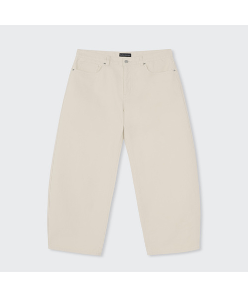 MUSINSA STANDARD（ムシンサスタンダード）の「カーブデニムパンツ（4色）（デニムパンツ・メンズ・クリーム/ライトインディゴブルー/ダークインディゴブルー/ブラック・30/33/34/36/38/40/42/29/28/27/26/31/32）」の2枚目の写真