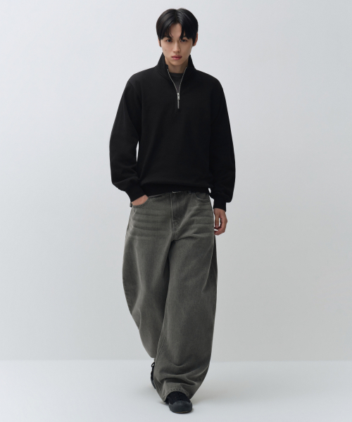MUSINSA STANDARD（ムシンサスタンダード）の「カーブデニムパンツ（4色）（デニムパンツ・メンズ・クリーム/ライトインディゴブルー/ダークインディゴブルー/ブラック・30/33/34/36/38/40/42/29/28/27/26/31/32）」の12枚目の写真