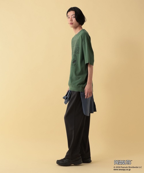 GEORGE'S(ジョージズ)の「【PEANUTS】スヌーピー加工スソリブTシャツ【UNISEX】(Tシャツ/カットソー・メンズ・ブラック/ピンク/グリーン・LARGE/MEDIUM)」の15枚目の写真