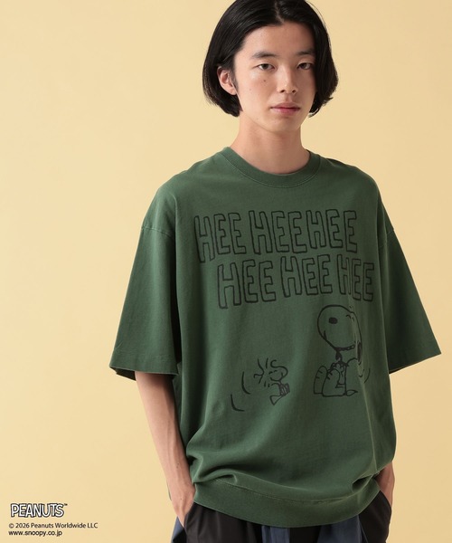 GEORGE'S(ジョージズ)の「【PEANUTS】スヌーピー加工スソリブTシャツ【UNISEX】(Tシャツ/カットソー・メンズ・ブラック/ピンク/グリーン・LARGE/MEDIUM)」の19枚目の写真