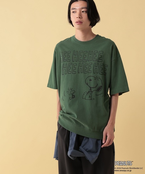 GEORGE'S(ジョージズ)の「【PEANUTS】スヌーピー加工スソリブTシャツ【UNISEX】(Tシャツ/カットソー・メンズ・ブラック/ピンク/グリーン・LARGE/MEDIUM)」の21枚目の写真