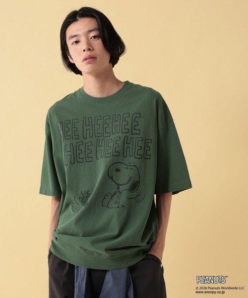 GEORGE'S(ジョージズ)の「【PEANUTS】スヌーピー加工スソリブTシャツ【UNISEX】(Tシャツ/カットソー・メンズ・ブラック/ピンク/グリーン・LARGE/MEDIUM)」の22枚目の写真