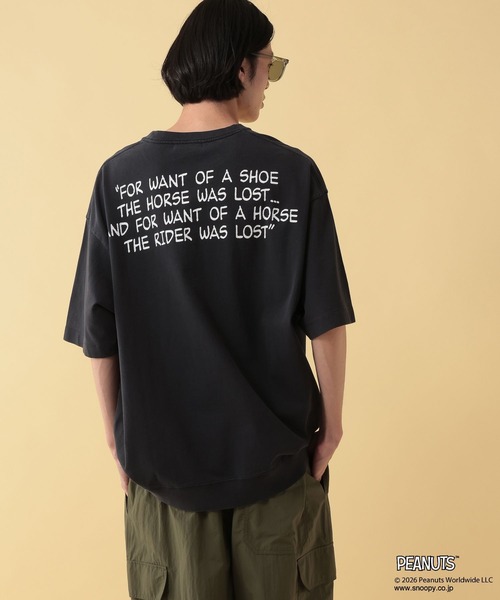 GEORGE'S(ジョージズ)の「【PEANUTS】スヌーピー加工スソリブTシャツ【UNISEX】(Tシャツ/カットソー・メンズ・ブラック/ピンク/グリーン・LARGE/MEDIUM)」の13枚目の写真
