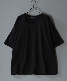 Silket Like Plain T-Shirt/吸水速乾 UVカット オーバーサイズ ショート丈 無地 半袖Tシャツ インナーTシャツ