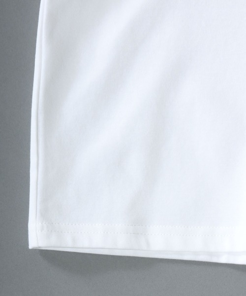 SITRY（シトリー）の「Silket Like Plain T-Shirt/吸水速乾 UVカット オーバーサイズ ショート丈 無地 半袖Tシャツ インナーTシャツ（Tシャツ/カットソー・メンズ・スミクロ/ライトグレー/ブラック/オフホワイト・M/L/LL）」の8枚目の写真