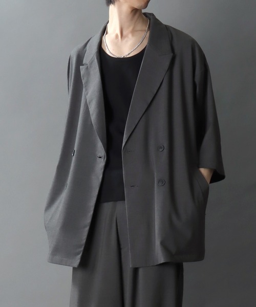 SITRY（シトリー）の「Silket Like Plain T-Shirt/吸水速乾 UVカット オーバーサイズ ショート丈 無地 半袖Tシャツ インナーTシャツ（Tシャツ/カットソー・メンズ・スミクロ/ライトグレー/ブラック/オフホワイト・M/L/LL）」の22枚目の写真