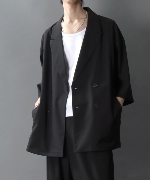 SITRY（シトリー）の「Silket Like Plain T-Shirt/吸水速乾 UVカット オーバーサイズ ショート丈 無地 半袖Tシャツ インナーTシャツ（Tシャツ/カットソー・メンズ・スミクロ/ライトグレー/ブラック/オフホワイト・M/L/LL）」の17枚目の写真