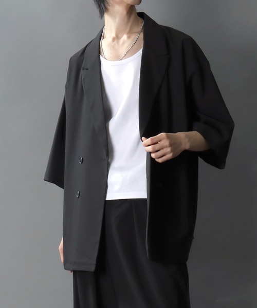 SITRY（シトリー）の「Silket Like Plain T-Shirt/吸水速乾 UVカット オーバーサイズ ショート丈 無地 半袖Tシャツ インナーTシャツ（Tシャツ/カットソー・メンズ・スミクロ/ライトグレー/ブラック/オフホワイト・M/L/LL）」の18枚目の写真
