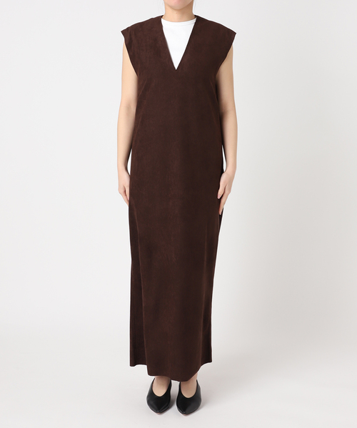 CITYSHOP（シティーショップ）の「FAUX SUEDE I-LINE DRESS：ワンピース（ワンピース・レディース・ブラック/ブラウン系その他・36/38）」の7枚目の写真
