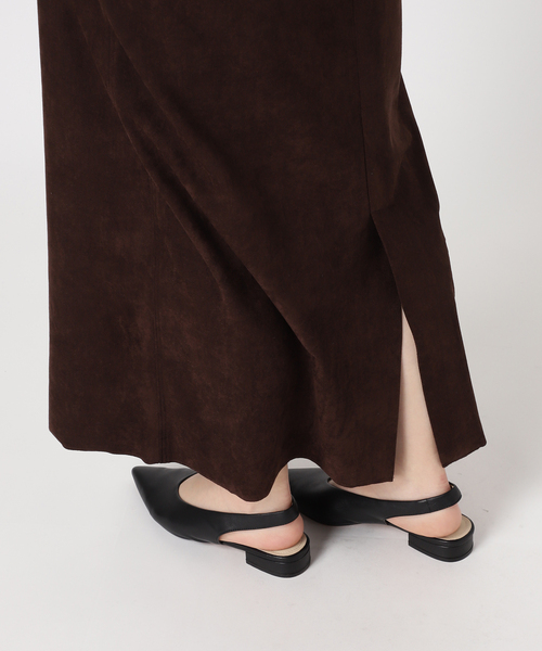 CITYSHOP（シティーショップ）の「FAUX SUEDE I-LINE DRESS：ワンピース（ワンピース・レディース・ブラック/ブラウン系その他・36/38）」の14枚目の写真