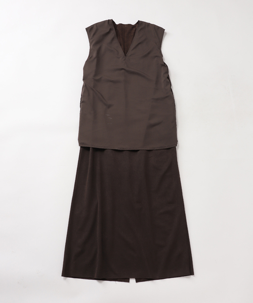 CITYSHOP（シティーショップ）の「FAUX SUEDE I-LINE DRESS：ワンピース（ワンピース・レディース・ブラック/ブラウン系その他・36/38）」の16枚目の写真
