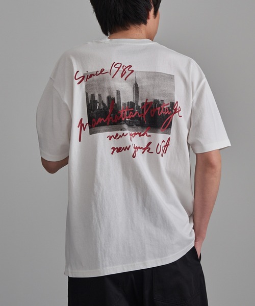 Manhattan Portage(マンハッタンポーテージ)の「【Manhattan Portage】別注 Manhattan Photo Tee /マンハッタンフォトTシャツ(Tシャツ/カットソー・レディース・ブラック/ホワイト/ブラウン・S/M/L)」の18枚目の写真