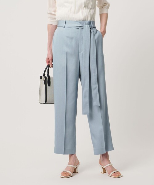 UNITED ARROWS（ユナイテッドアローズ）の「スラブ リボン テーパードパンツ（スラックス・レディース・ネイビー/ライトブルー/ブラック・38/40/36）」の2枚目の写真