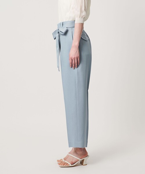 UNITED ARROWS（ユナイテッドアローズ）の「スラブ リボン テーパードパンツ（スラックス・レディース・ネイビー/ライトブルー/ブラック・38/40/36）」の5枚目の写真