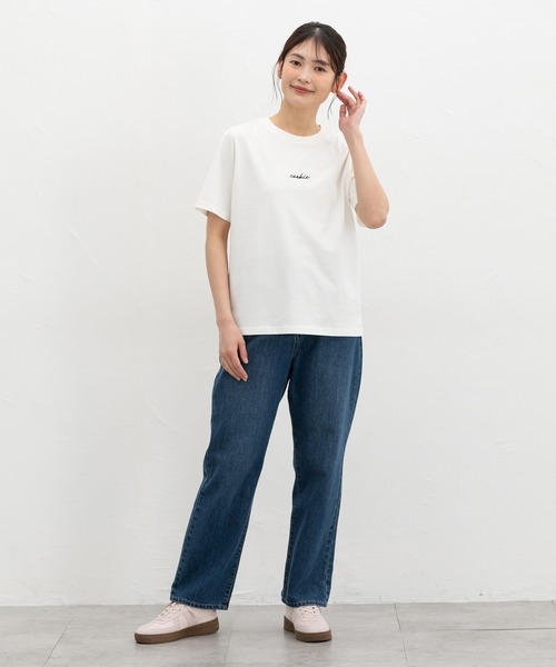 Honeys(ハニーズ)の「【UVカット】こだわり綿半袖ロゴT(Tシャツ/カットソー・レディース・パープル/サックスブルー/ブラック/オフホワイト/グレー・L/LL/M/S)」の19枚目の写真