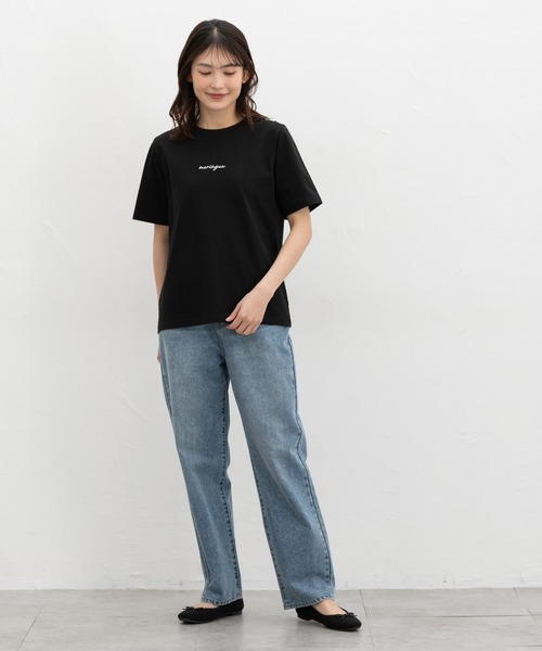 Honeys(ハニーズ)の「【UVカット】こだわり綿半袖ロゴT(Tシャツ/カットソー・レディース・パープル/サックスブルー/ブラック/オフホワイト/グレー・L/LL/M/S)」の21枚目の写真