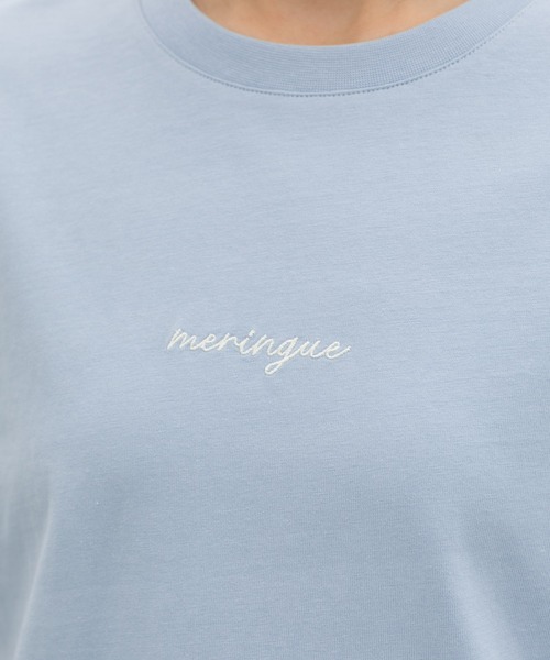 Honeys(ハニーズ)の「【UVカット】こだわり綿半袖ロゴT(Tシャツ/カットソー・レディース・パープル/サックスブルー/ブラック/オフホワイト/グレー・L/LL/M/S)」の16枚目の写真