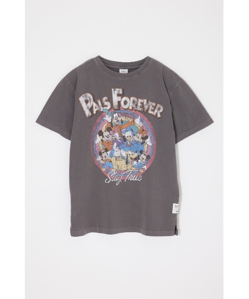 Disney SERIES CREATED by MUS(ディズニーシリーズクリエイテッドバイエムユーエス)の「MD PALS FOREVER Tシャツ(Tシャツ/カットソー・レディース・ライトブラック/クリアレッド/オフホワイト・FREE)」の5枚目の写真