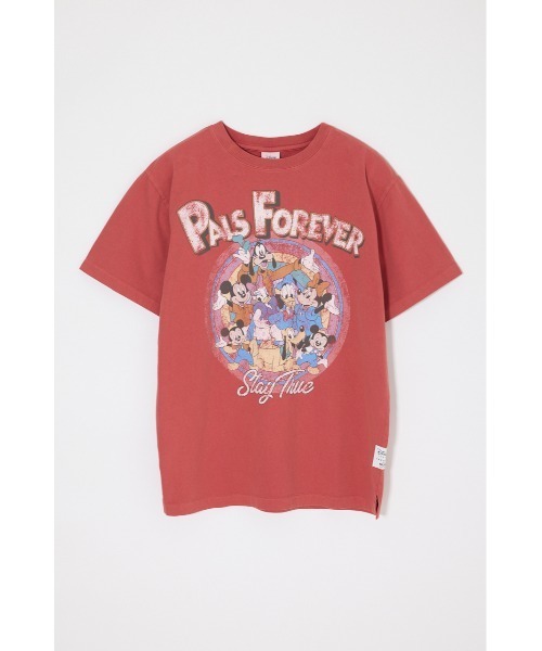 Disney SERIES CREATED by MUS(ディズニーシリーズクリエイテッドバイエムユーエス)の「MD PALS FOREVER Tシャツ(Tシャツ/カットソー・レディース・ライトブラック/クリアレッド/オフホワイト・FREE)」の7枚目の写真