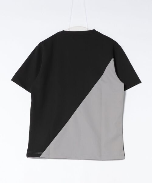 m.f.editorial(エムエフエディトリアル)の「【ストレッチ 半袖 インナー】m.f.エディトリアル メンズ ミニワッフル 切替 クルーネック Tシャツ(Tシャツ/カットソー・メンズ・グレー/ネイビー・MEDIUM/LARGE/X-LARGE)」の3枚目の写真
