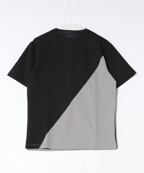 m.f.editorial(エムエフエディトリアル)の「【ストレッチ 半袖 インナー】m.f.エディトリアル メンズ ミニワッフル 切替 クルーネック Tシャツ(Tシャツ/カットソー・メンズ・グレー/ネイビー・MEDIUM/LARGE/X-LARGE)」の14枚目の写真