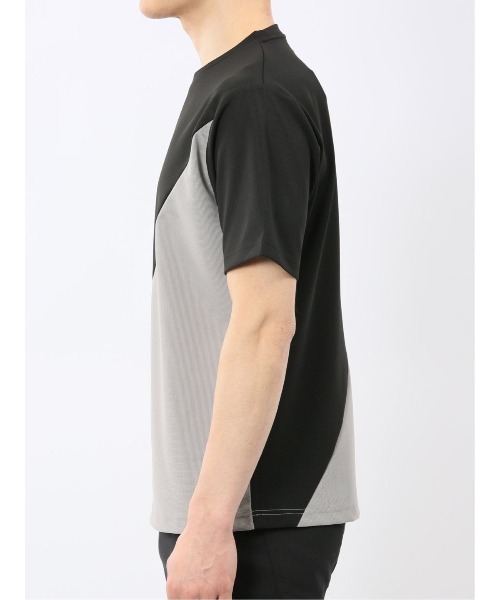 m.f.editorial(エムエフエディトリアル)の「【ストレッチ 半袖 インナー】m.f.エディトリアル メンズ ミニワッフル 切替 クルーネック Tシャツ(Tシャツ/カットソー・メンズ・グレー/ネイビー・MEDIUM/LARGE/X-LARGE)」の9枚目の写真