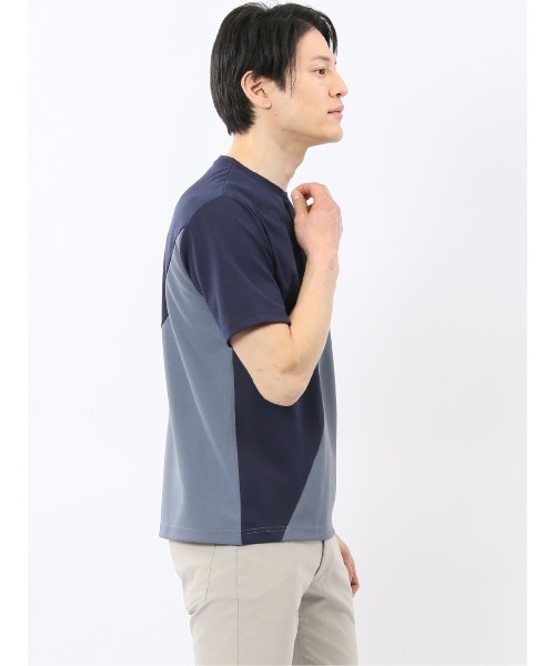 m.f.editorial(エムエフエディトリアル)の「【ストレッチ 半袖 インナー】m.f.エディトリアル メンズ ミニワッフル 切替 クルーネック Tシャツ(Tシャツ/カットソー・メンズ・グレー/ネイビー・MEDIUM/LARGE/X-LARGE)」の17枚目の写真