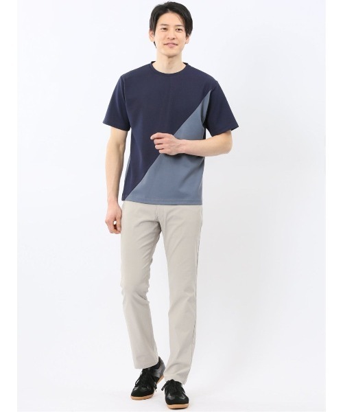 m.f.editorial(エムエフエディトリアル)の「【ストレッチ 半袖 インナー】m.f.エディトリアル メンズ ミニワッフル 切替 クルーネック Tシャツ(Tシャツ/カットソー・メンズ・グレー/ネイビー・MEDIUM/LARGE/X-LARGE)」の18枚目の写真