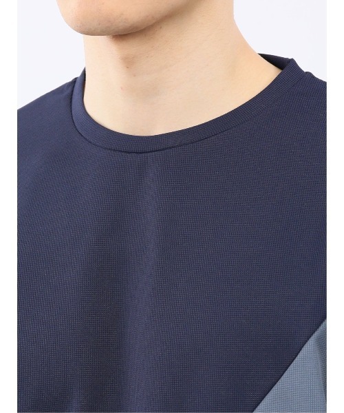m.f.editorial(エムエフエディトリアル)の「【ストレッチ 半袖 インナー】m.f.エディトリアル メンズ ミニワッフル 切替 クルーネック Tシャツ(Tシャツ/カットソー・メンズ・グレー/ネイビー・MEDIUM/LARGE/X-LARGE)」の22枚目の写真