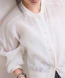 ADAM ET ROPE'（アダムエロペ）の「【WEB限定】メニーボタンリップルシアーカーディガン（カーディガン/ボレロ）」