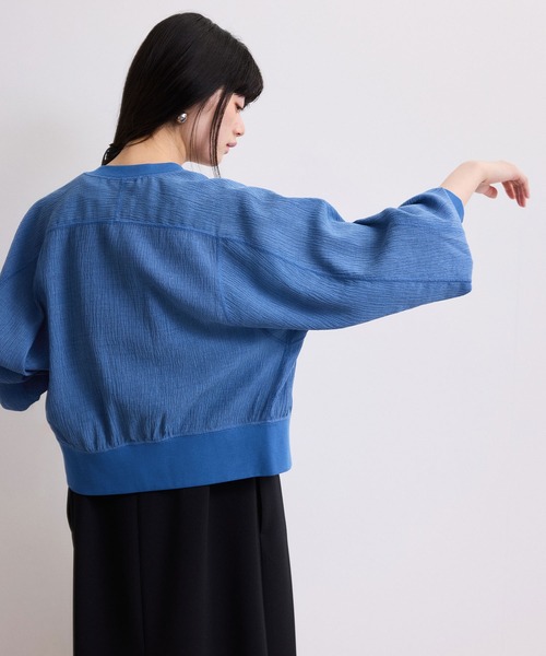 ADAM ET ROPE'(アダムエロペ)の「【WEB限定】メニーボタンリップルシアーカーディガン(カーディガン/ボレロ・レディース・ブラック/ホワイト/ブルー・FREE)」の18枚目の写真