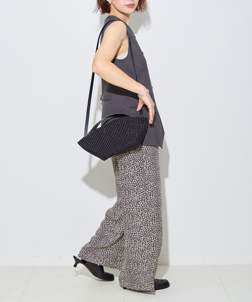 journal standard L'essage(ジャーナルスタンダードレサージュ)の「別注【LUSANA / ルサーナ】CICI PANTS:パンツ(その他パンツ・レディース・ブラック系その他/オートミール・X-SMALL/SMALL)」の14枚目の写真