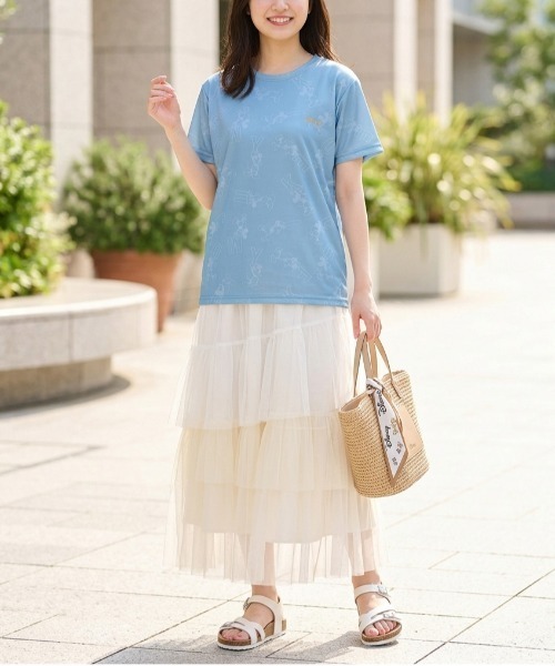 Disney(ディズニー)の「【DISNEY/ディズニー】胸ワンポイントキャラクター総柄DRYメッシュ半袖Tシャツ(吸水速乾)(Tシャツ/カットソー・レディース・ピンク/ホワイト/杢グレー/スカイブルー・LARGE/MEDIUM)」の18枚目の写真