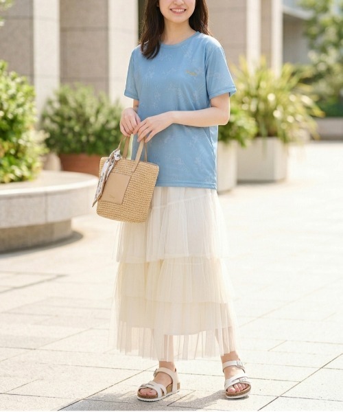 Disney(ディズニー)の「【DISNEY/ディズニー】胸ワンポイントキャラクター総柄DRYメッシュ半袖Tシャツ(吸水速乾)(Tシャツ/カットソー・レディース・ピンク/ホワイト/杢グレー/スカイブルー・LARGE/MEDIUM)」の19枚目の写真