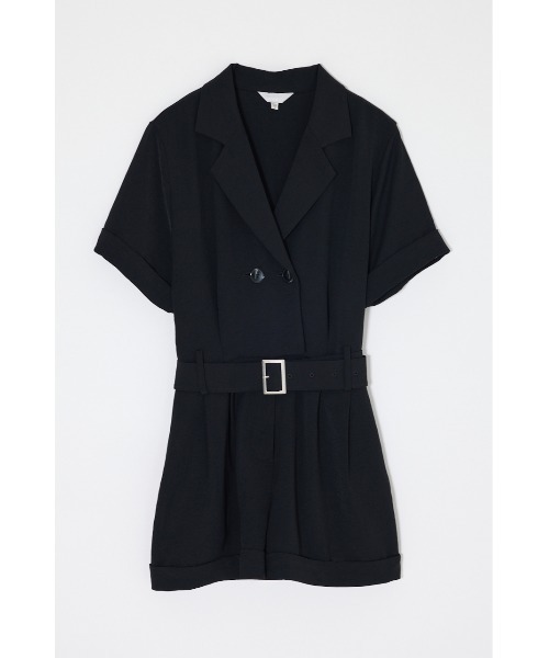 MOUSSY(マウジー)の「BELTED SHORT SLEEVE ジャンプスーツ(つなぎ/オールインワン・レディース・ブラウン/ベージュ/ブラック・1/2)」の21枚目の写真