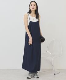 リネンライクIラインキャミワンピース