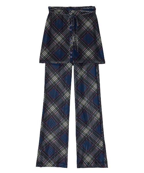 Ameri（アメリ）の「WRAP BELT SET CHECK PANTS（その他パンツ・レディース・ブラウン/ネイビー・MEDIUM/SMALL）」の16枚目の写真