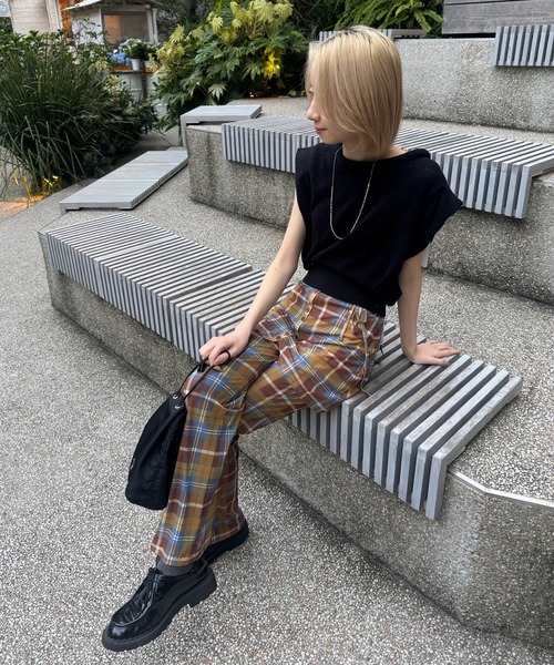 パンツ Ameri WRAP BELT SET CHECK PANTS セール】WRAP BELT SET CHECK PANTS（その他パンツ）｜Ameri（アメリ